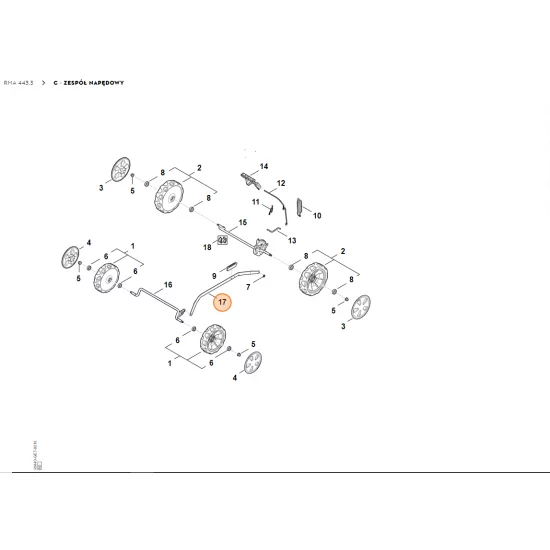 STIHL Dźwignia przesuwna WA40 703 8800